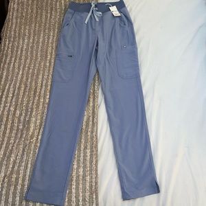 Figs Limited Edition Color Vapor Blue Space Dye Yola High Waisted 2.0 Skinny